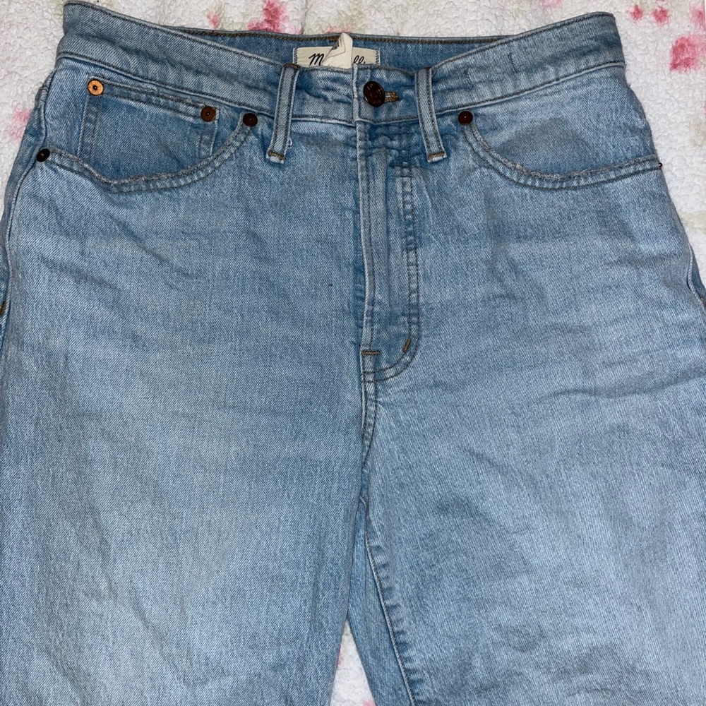 Madewell Light Blue Denim Wide Leg Crop Jeans
